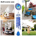 33" Memorial Wind Chimes Outside | Deep Tone Sympathy Windchime with Animated Butterfly Spinner, Rust-Resistant Garden Decoration, Gift for Women/Mom/Wife/Grandma/Housewarming