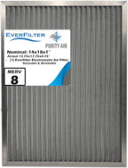 14x18x1 Electro-static Air Filter (1-Ct) AC Furnace Filter, Reusable & Washable 4-Stage Electrostatic Filter for Residential and Commerical HVAC (Actual Size: 13.75 x 17.75 x 0.75 Inches)