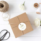 Andaz Press Personalized Round Circle Wedding Gift Tags, Metallic Gold Ink, Eat Drink and Be Married, 24-Pack, Custom Made Any Name