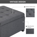 31x27x18inch 500lb Premium Quality Tufted Leather Storage Ottoman LiftTop Superior Metal Hinge Crafted Rubberwood FFor rame Beige