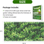 Garden Netting, Jevrench Durable Ultra Fine Garden Netting, Garden Plant Cover Row Cover Makes Plants, Vegetables, Fruits, and Flowers Grow Better (8ft x 25ft)