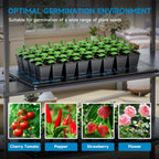 2 Packs Hon&Guan 10"x 20.75" Seedling Heat Mat with Digital Thermostat Combo Set,Waterproof Plant Heating Pad for Germination,Indoor Gardening,Greenhouse