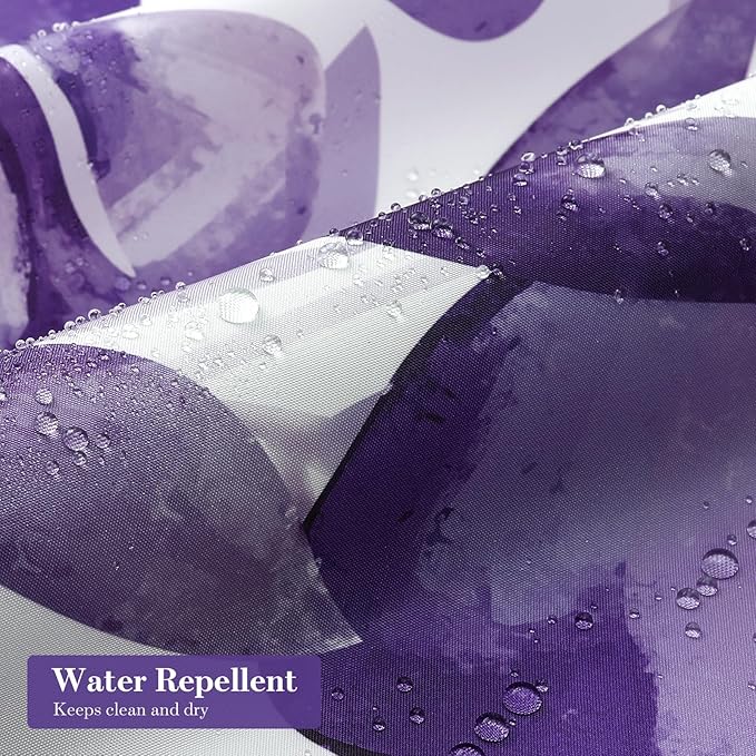 MitoVilla Purple Eucalyptus Shower Curtain, Plant Leaves Fabric Cloth Shower Curtains for Rustic Vintage Bathroom Decor, Modern Chic Botanical Shower Curtain, 72x72