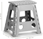 Zeller Present - Schöner Leben. Praktisch WOHNEN. Zeller 13036 Premium Klapphocker faltbar, Kunststoff, grau, TÜV geprüft, belastbar bis 150 kg, ca. 38,5 x 31,5 x 39 cm, Plastik, groß