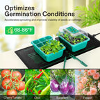 VIVOSUN 4-Pack 10" x 20.75" Durable Waterproof Seedling Heat Mat, UL & MET-Certified Warm Hydroponic Heating Pad for Germination, Indoor Gardening, Greenhouse