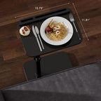 Adjustable End Table for Couch, 360° Swivel C Shaped Side Table with Height Adjustment, Sofa & Bedside Table for Laptop Use, Working & Reading, TV Tray Alternative, Space Saving, Gift for Home