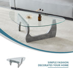Btrpily Wooden Coffee Table - Modern Marble Coffee Table， Contemporary, Stylish, High-End Furnishing for Your Living Room (Marble Stone, Triangle)
