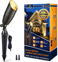 Landscape Spotlights Low Voltage - Brass 12V Outdoor Uplight LED, Wired Spot Lights IP65 Waterproof, Adjustable Focus Bronze for Exterior Garden Yard Tree House Without MR16 Bulb