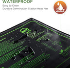 MET Certified 2 Pack Seedling Heat Mat, Seedfactor Adjustable Temperature Waterproof Durable Germination Station Heat Mat, Warm Hydroponic Heating Pad for Indoor Home Gardening Seed Starter