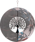 SPRING SONG Tree of Life 3D Wind Spinner for Yard and Garden Mirrored Stainless Steel Spinner Indoor and Outdoor Hanging Decor Crafts Ornament Gifts Kinetic Art Yard Garden Spinner