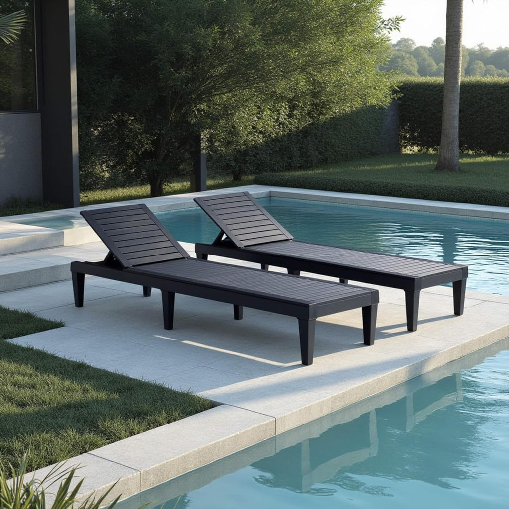 Nestl Lounge Chair Outdoor, Tanning Chair, Chaise Lounge Outdoor Set of 2
