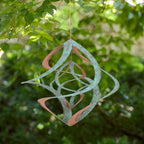 Red Carpet Studios The Original Double Helix Cosmix Wind Spinner, 14-Inch, Copper and Patina