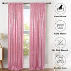 ShiDianYi Sequin Curtain Backdrop 2 Panels 4FTx6FT Fuchsia Pink Backdrop Curtain Photo Booth Backdrop 48inx72in -190425E