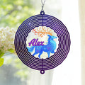 Personalized Elk Wind Spinner 3D Stainless Steel, Elk Garden Spinner Hanging Outdoor Decor, Wind Spinners Outdoor, Custom Gift for Grandmother, Mom, Wife