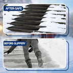 Riakrum 4 Pcs Heated Snow Melting Mats Outdoor, 10 x 48 in Winter Anti-Slip Heated Rubber Mat for Walkways Decks and Sidewalks, Snow and Ice Melting Pads Connection with 9.84 ft Power Cord
