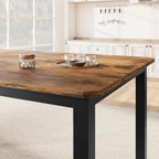 GAOMON 78 Inch Long Kitchen Table for 6-8, Dining Room Table for Kitchen Living Room, Large Dinner Tables, Industrial Indoor Restaurant Tables with Sturdy Metal Frame(Only Table) (Brown)