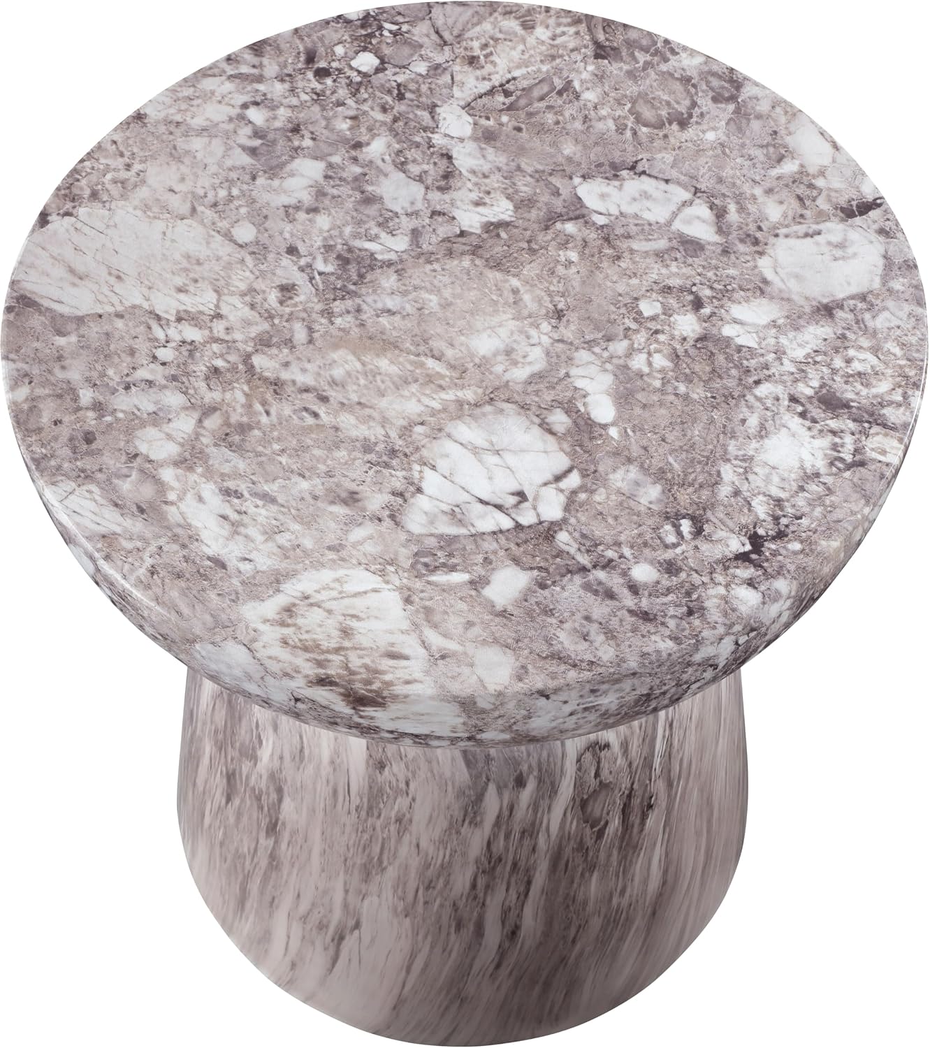 Meridian Furniture Avellino Brown Indoor/Outdoor Concrete End Table