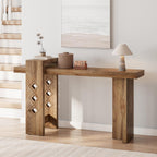 S.E.C.D Modern Console Table for Entryway, 63-Inch Floating Visual Entrance Sofa Table, Wood Hall Table for Living Room, Foyer, Hallway, Natural Oak