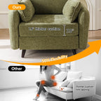 Rexulqo Oversized Accent Chair with Ottoman,All Seats Storage,Comfy Armchair,24.5'' Deep Seat,Upholstered Living Room Chairs,Reading Chair,Lounge Chair for Bedroom,Office,Chenille,Green