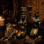 Egyptian Mythology Resin Candle Holder Anubis Goddess Sphinx Figurine (Sphinx)