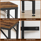 Asgolion Narrow Console Table, 47.2" Long Entryway Table with Storage Basket, Hallway Table, Mordern Industrial Sofa Tables for Living Room, Bedroom, Foyer, Office, Anti-tip Kit, Rustic Brown