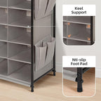 STORAGE MANIAC Shoe Cubby Organizer, Free Standing Shoe Cube Rack for Entryway, Bedroom, Apartment, Closet, 10-Cube Gray