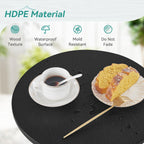HDPS Outdoor Side Table, Small Round End Table for Outdoor, Black | Outdoor Round Accent Table For Patio,Porch,Garden,Companion to your Chairs, Weather-Resistant, Easy Clean, Quick Assembly
