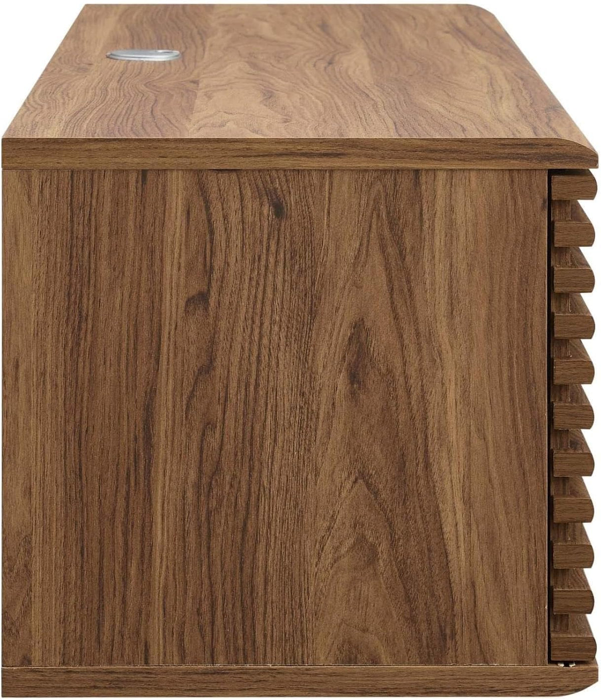 Modway Render 46" Mid-Century Modern Wall Mount Media Console TV Stand, 46 Inch, Walnut