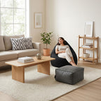 Gouchee Home Easy Collection Bean Bag Chair for Kids and Adults - Ink - Beanbag Couch for Indoor Living Spaces - Cozy Chair, Stylish, and Comfy Lazy Sofa Chair for Reading, Gaming, and More
