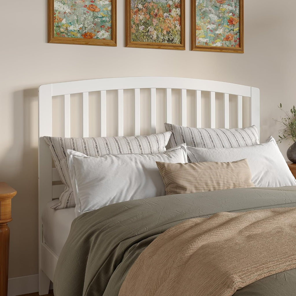 AFI, Richmond Slatted Queen Solid Wood Headboard, White