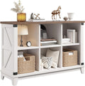EnHomee Farmhouse 6-Cube Storage Organizer for Living Room, White