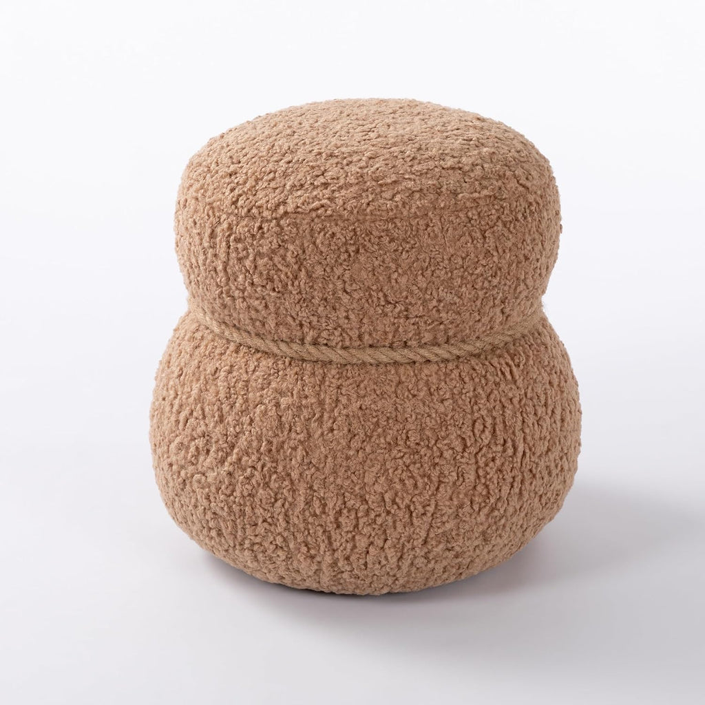 Snowman Stool, Seat Body Width 14.56 Inches, Round Belly, Playful Cute, Suitable for Any Space,Soft Stool