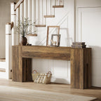 Tribesigns 71-Inch Long Console Table for Entryway, Farmhouse Sofa Console | Wood Entry Table, Console Table for Hallway, Foyer, 300 Lb Capacity, Sturdy and Stable, Easy Assembly, Rustic Brown