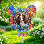 American Water Spaniel Dog Ears Wind Spinner, American Water Spaniel Wind Spinner Hanging for Yard and Garden