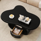 Irregular Cloud Coffee Table with Storage Drawer, Modern Center Tables