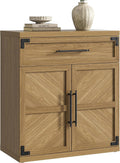 SICOTAS Buffet Cabinet with Drawer - Modern Sideboard Cabinet with Storage, Wide Credenza Storage Cabinet with Handle and Door, Sideboard Buffet Cabinets (1, Oak Brown)