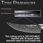 73 Layers Damascus Boning Knife, Pro kitchen deboning slicer, viking fish cutter,10Cr15CoMoV steel cutting core, Red sandalwood full-tang Handle, gift box included