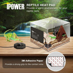 iPower 8 by 12 Inch Reptile Heating Pad with Temperature Adjustable Controller Knob, Under Tank Warmer Terrarium Heat Mat for Reptiles and Amphibians