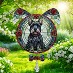Scottish Terrier Dog Ears Wind Spinner, Scottish Terrier Wind Spinner Hanging for Yard and Garden V02