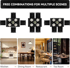 Dining Table Set for 4 with 1.6" Thick Tabletop, 5-Piece Kitchen Table Set, Space-Saving Rectangular Dining Room Kitchen Table Chair Set for Small Space,Dinette,Apartment,Rustic Black