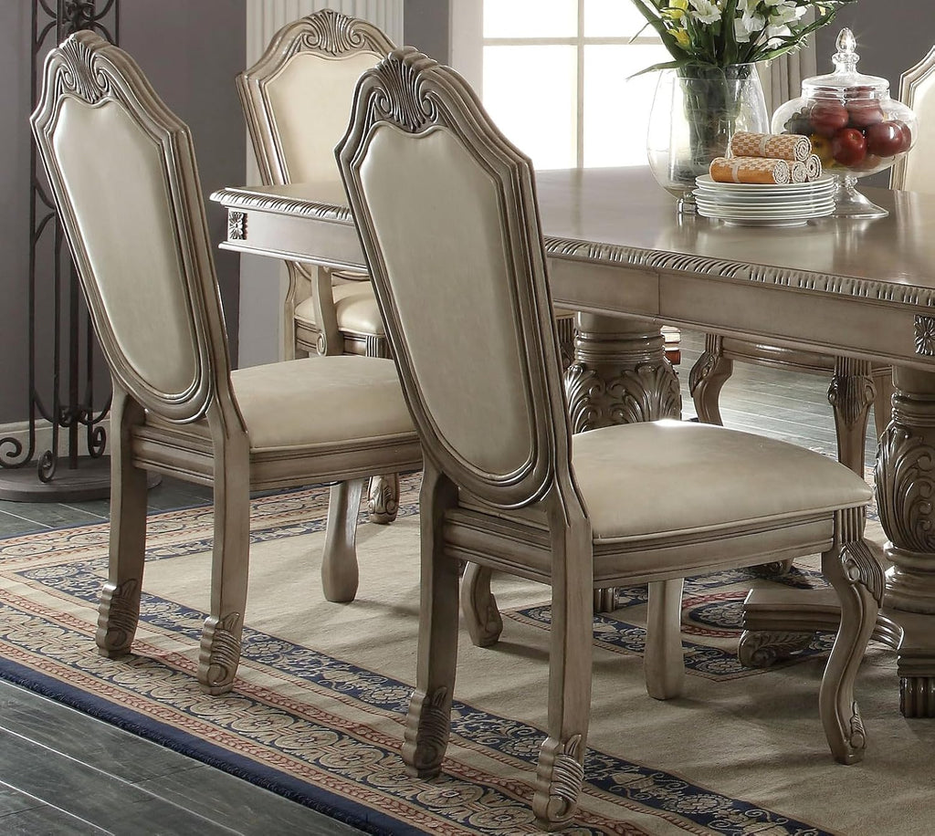 7-Piece Dining Set with Dining Extension Table, 4 Side Chairs and 2 Arm Chairs (C*)