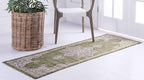 Unique Loom Outdoor Traditional Collection Area Rug - Antique (2' x 6' 1" Runner, Green/ Gray)