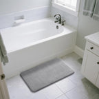 Yimobra Large Bath Mat 36"x24", Super Soft Quick Dry Memory Foam Bathroom Rug, Water Absorbent, Non Slip Backing Machine Washable for Tub Shower, Thick Comfort Support, Gray