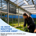 18 Inch Automatic Gravity Shutter Louver Vent, Aluminum Exhaust Shutters Louver for Windows Outside, Home Attics, Greenhouse Vent