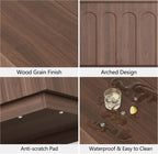FORTUNETEC 31.5" Lift Top Coffee Table with Storage, Arched Design, Walnut