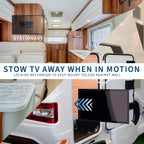 VIVO Black RV TV Mount with Arm for VESA 100x100mm, Mount-VWRV3 | Articulating Extension, Quick Disconnect Plastic Polymer Mount, Low Profile Wall Bracket for Camping Indoor Use, Holds 22 lbs