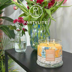 PartyLite 3-Wick Jar Candle, Highly Fragranced Clean Burning Glass Candle, 25-45 Hours Burn Time (Coconut Saffron Daydream)