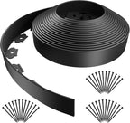 AGTEK Garden Edging 40FT Landscape Edging Kit 2 Inch Height Plastic Garden Border No Dig Lawn Border for Yard Flower Bed with 36 Stakes