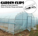 BESTEEL Upgraded 240 PCS Garden Clips, Greenhouse Clamps 100% Stainless Steel Heavy Duty Greenhuose Clips for Netting - Strong Grip to Hold Down Shade Cloth or Plant Cover on Garden Greenhouse Hoops