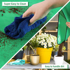 2 PCS 27 "x 27" Repotting Mat for Indoor Plant Transplanting and Mess Control Thickened Waterproof Potting Tray Foldable Succulent Potting Mat Portable Gardening Mat Green